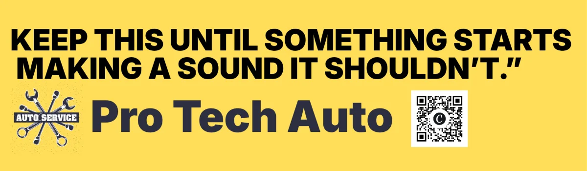 Sample design: An auto repair shop's "Keep this until something starts making a sound it shouldn't" card